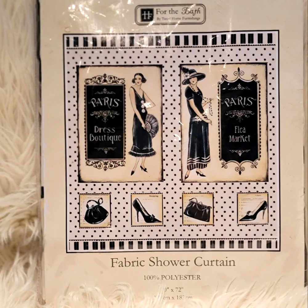 NWT Paris Dress Shower Curtain 70×72